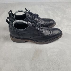 rag & bone Black Leather Brogue Derby Shoes
